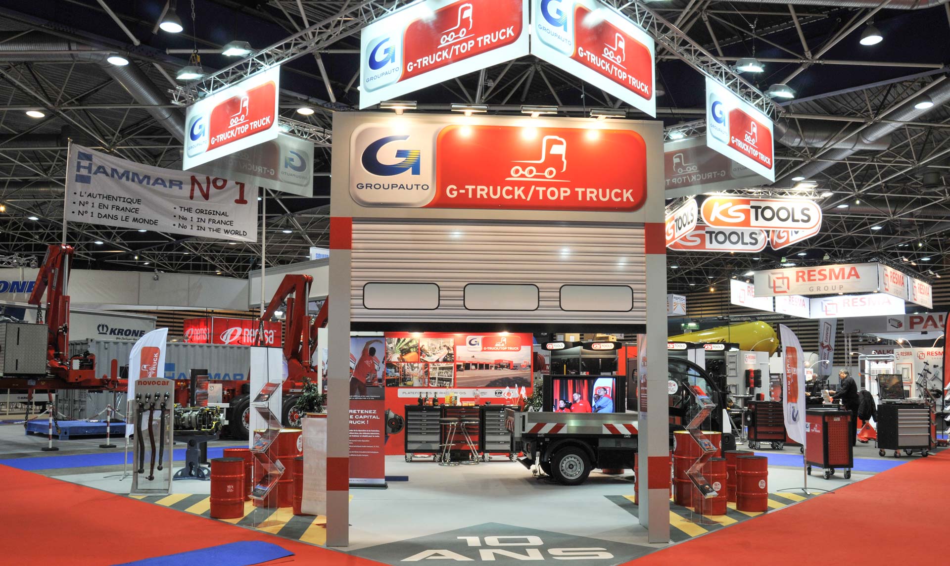 Création du stand G-truck 81 m2