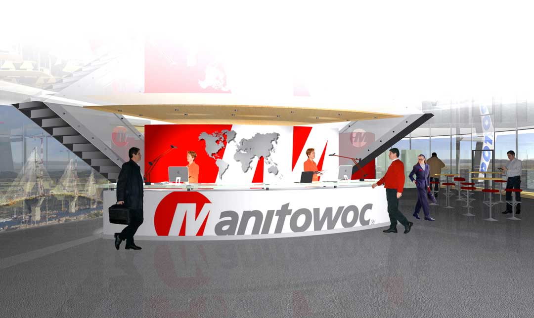 Conception 3D d'un stand outdoor pour Manitowoc