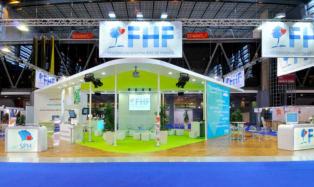 Conception du stand de la fÃ©dÃ©ration hospitaliÃ¨re de France 2012