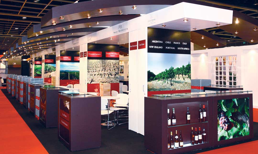 Conception d'un stand collectif pour le salon Vinexpo Asia