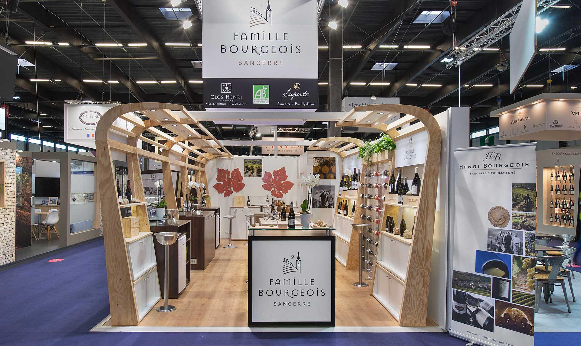 Création stand vignoble- salon Vinexpo Famille Bourgeois