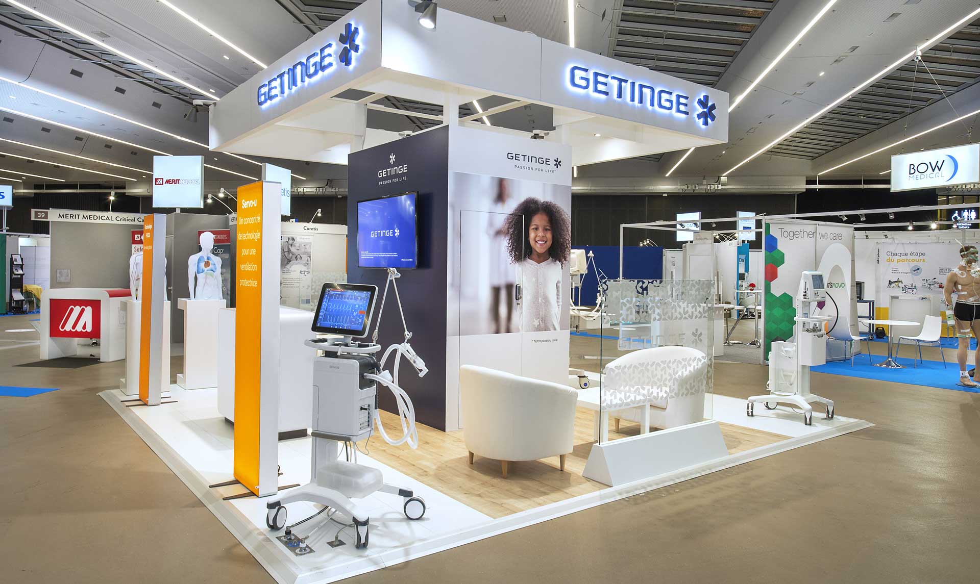 Concepteur de stand santé Getinge pour le SRLF 2019