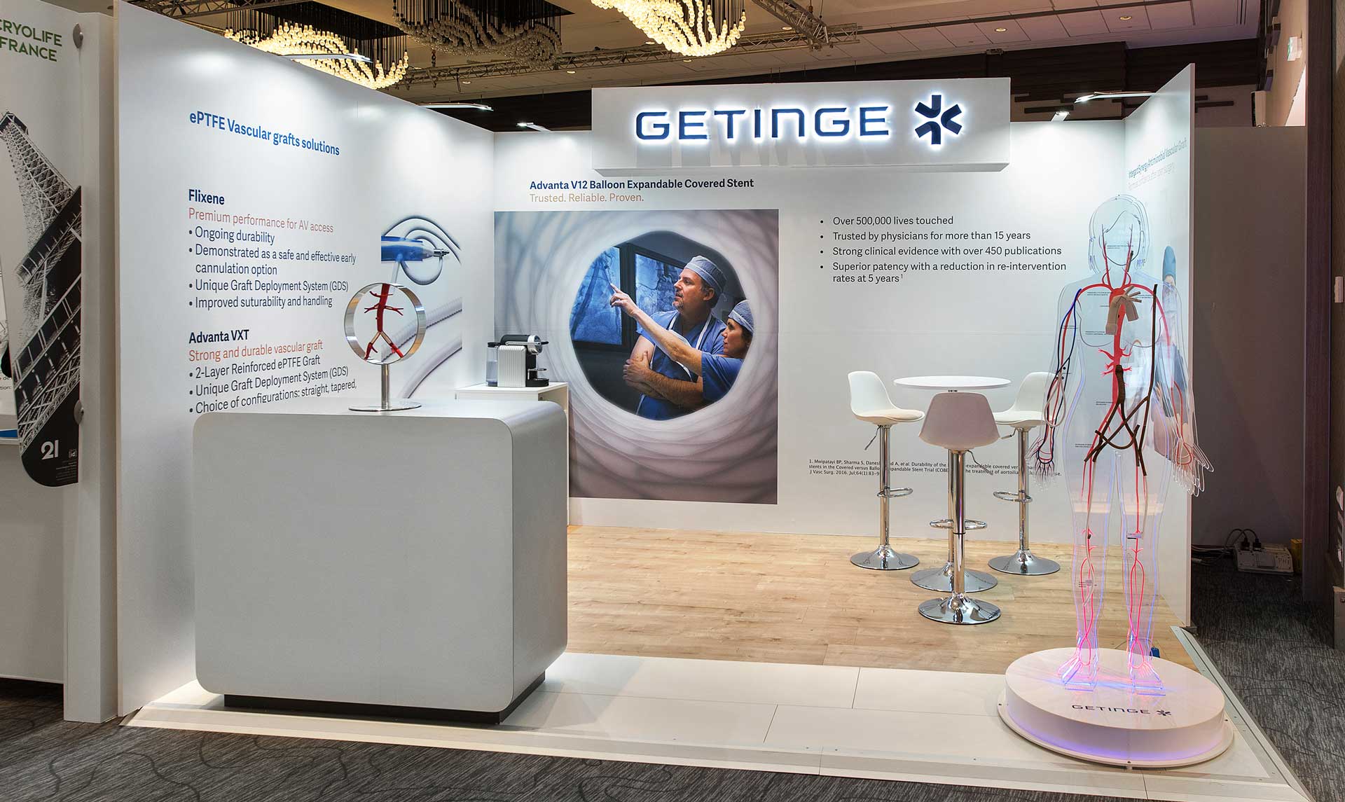 Concepteur Stand médical Getinge et Bard - Salon CACVS 2020