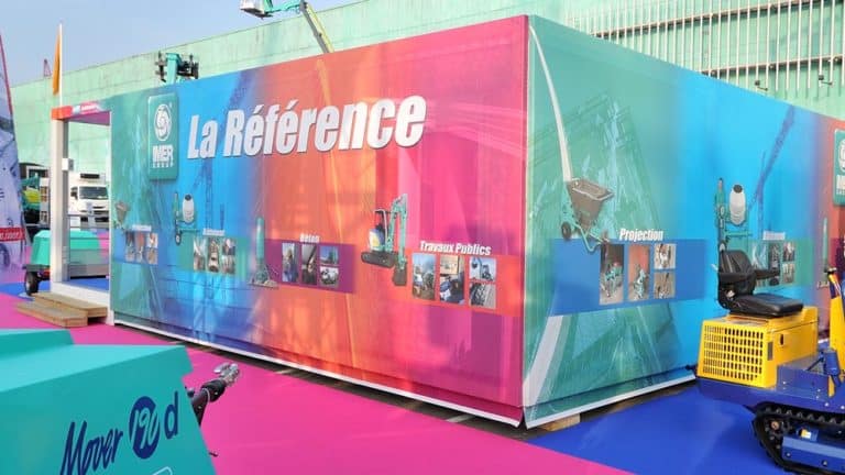 Habillage visuel de stand extérieur / Secteur de la construction et du bâtiment