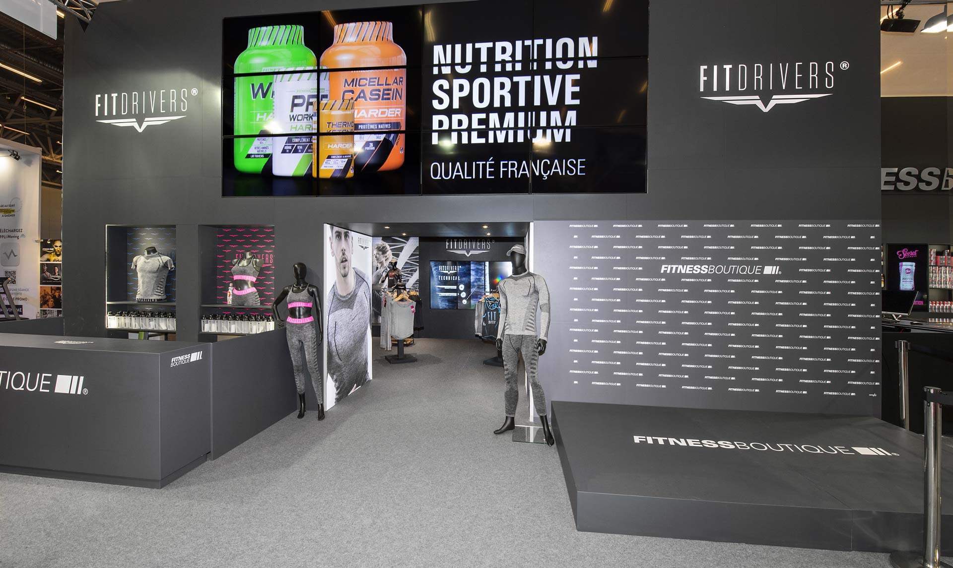 Conception du stand Fitness Boutique pour le salon Body Fitness