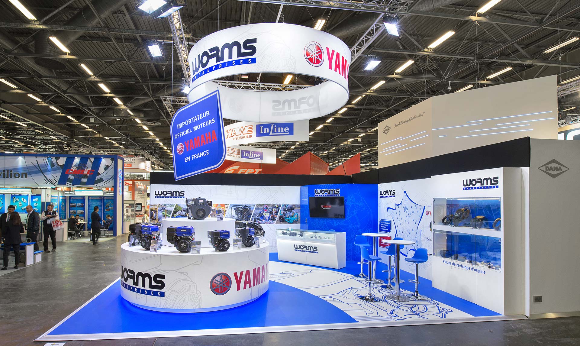 Conception du stand Worms - salon intermat 2018