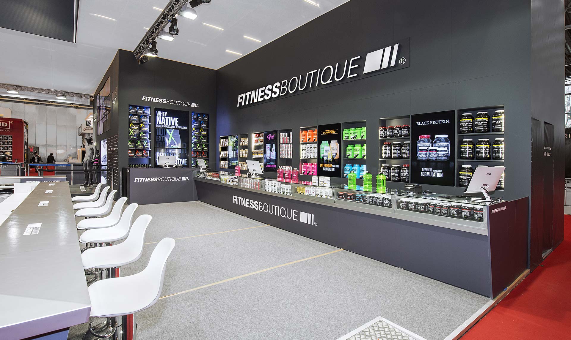 Design du stand Fitness Boutique pour le salon Body Fitness